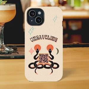 Custom Cashapp Venmo Impact Resistant Phone Case, QR Code Phone Case for Digital Tips, Perfect for Service Industry, Grunge Vibes