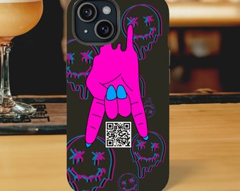QR Code Phone Case, Custom QR Code, Accept Payments Anywhere, QR Code Payments, Dive Bartender Phone Case, Service Industry, Aesthetic