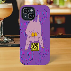 Custom QR Code Phone Case, Easy Payment Mobile Cover, Perfect for Bartenders, Service Industry Worker Gift, Dive Bar Aesthetic
