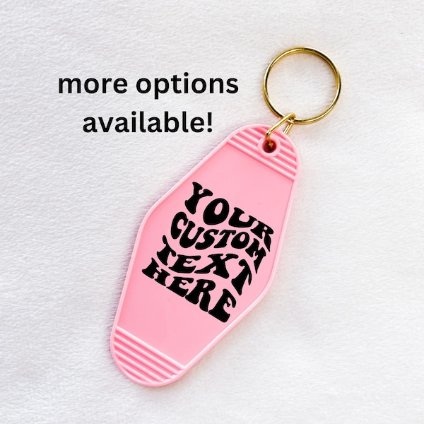 Custom Text Motel Keychain | Custom Keychain | Cute Keychains | Gifts For Her | Motel Keychain | Custom Gifts | Retro Keychain