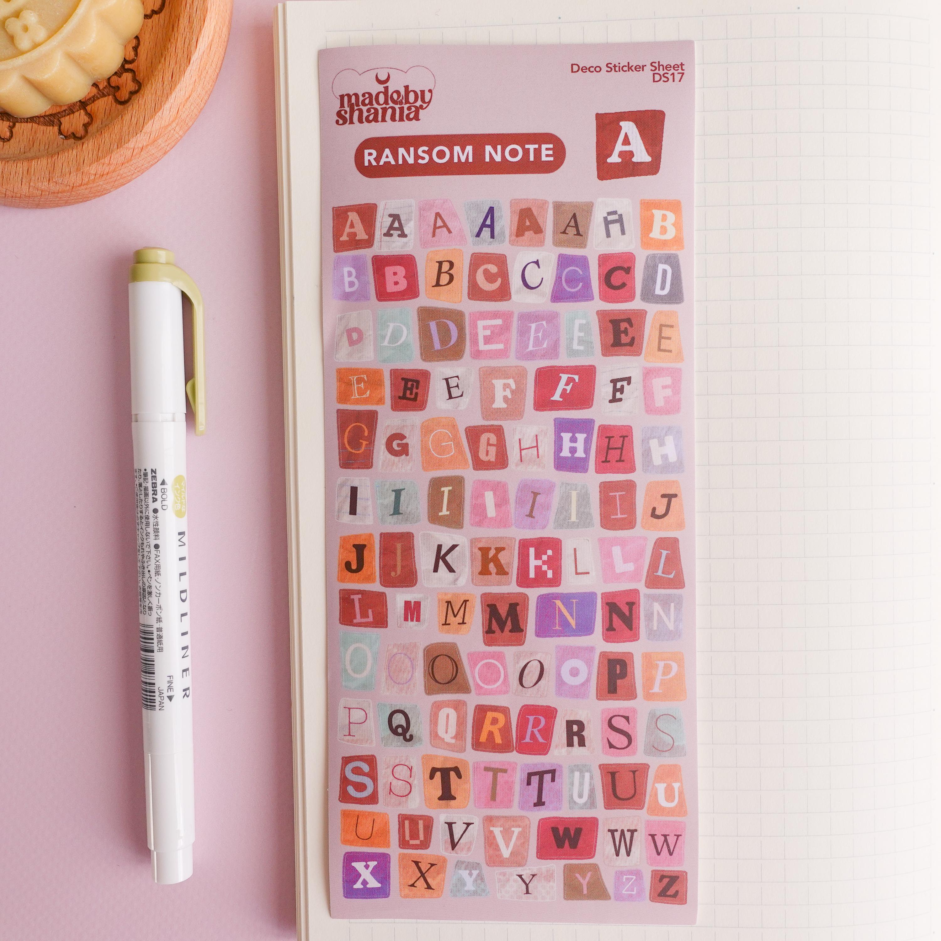 Ransom Note Letter Stickers: Waterproof Journal Planner Decals - Etsy