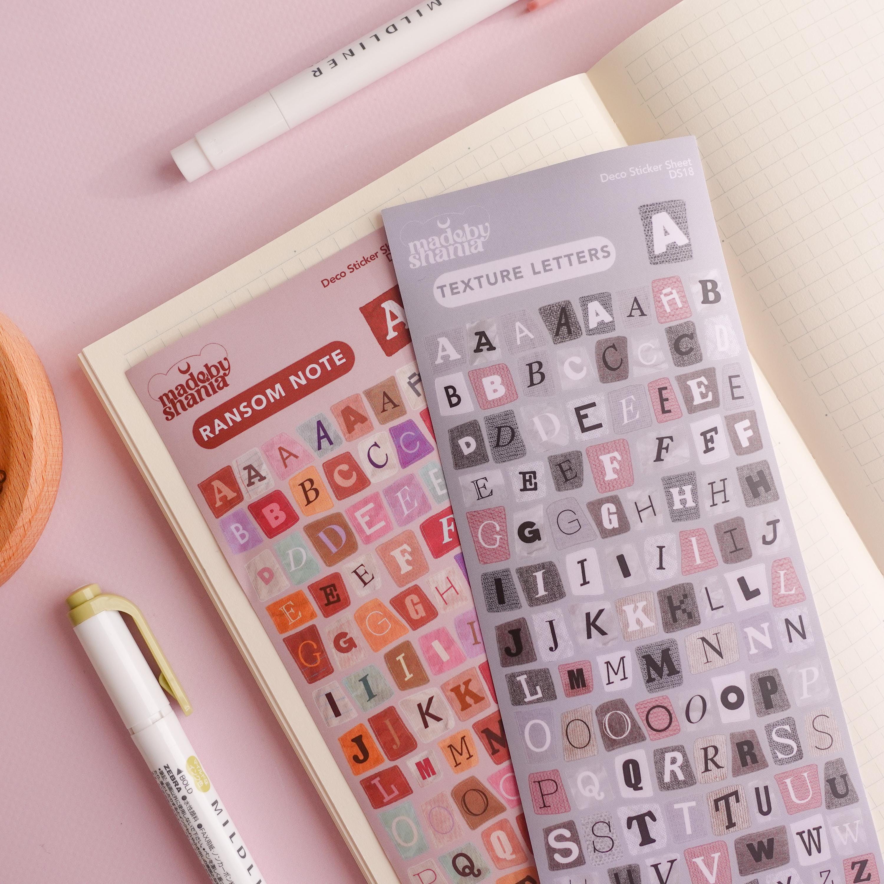 Ransom Note Letter Stickers: Waterproof Journal Planner Decals - Etsy