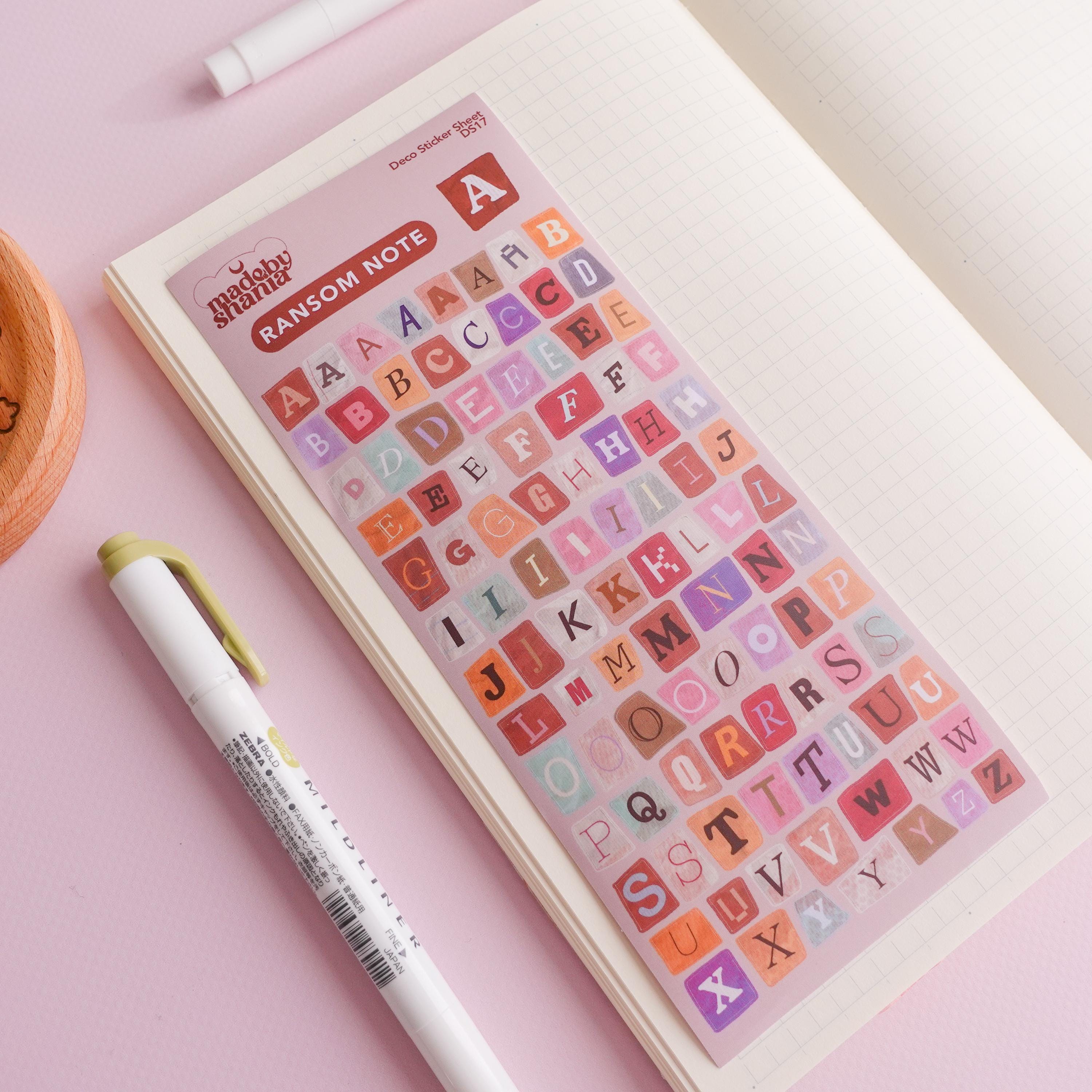 Ransom Note Letter Stickers: Waterproof Journal Planner Decals - Etsy