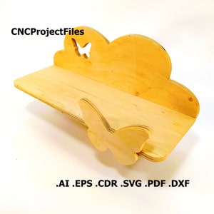 CNC files for wood. Decorative shelf CNC plans. Wood, plywood model cnc file. Cnc plan, dxf file, eps file, file svg, ai, cdr, pdf