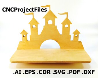 CNC files for wood. Сastle CNC plans. Wood, plywood model cnc file. Cnc plan, dxf file, eps file, file svg, ai, cdr, pdf