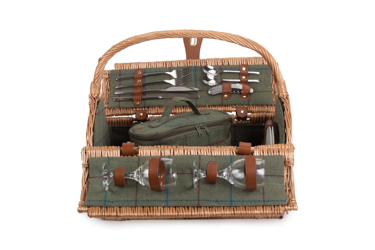 Barrel Picnic Basket INCLUDES stainless steel flask and Etsy
