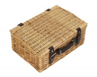 NEW - Children's Eco Picnic Dining set in a wicker basket + small blanket
