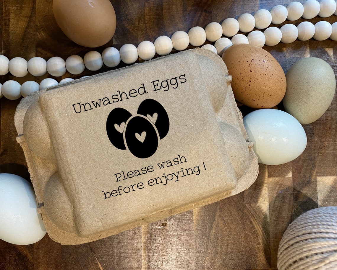 Unwashed Eggs Please Wash Before Enjoying Label Carton Sticker Set - Rainbow - Matte Finish - 1...