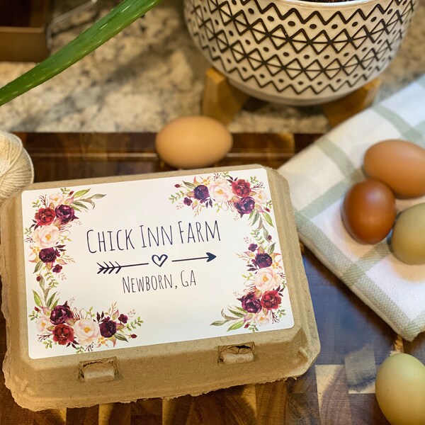 Egg Carton Labels Etsy