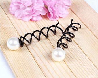 Bridal Rhinestones and Pearls-Hair Swirls-Spins-Spirals-Twists-Spin Pins-Bridesmaids-Ballroom Dancers