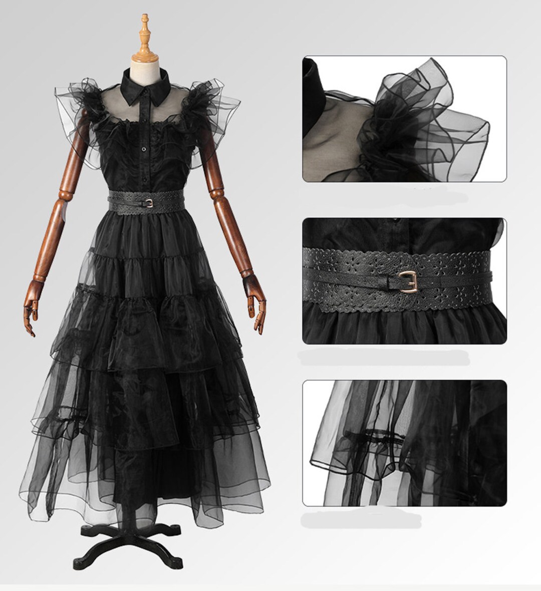 Wednesday Dance Dress Wednesday Black Dress Cosplay Costume Etsy