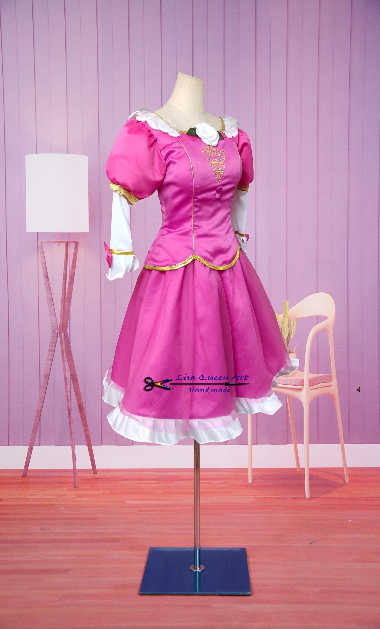 Princess Barbie Cosplay Costume Barbie Pink Dress 2 Style | Etsy