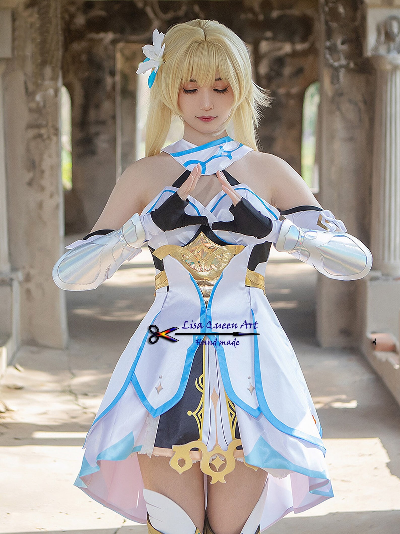 Genshin Impact Traveler Lumine Cosplay Costume Dress Etsy