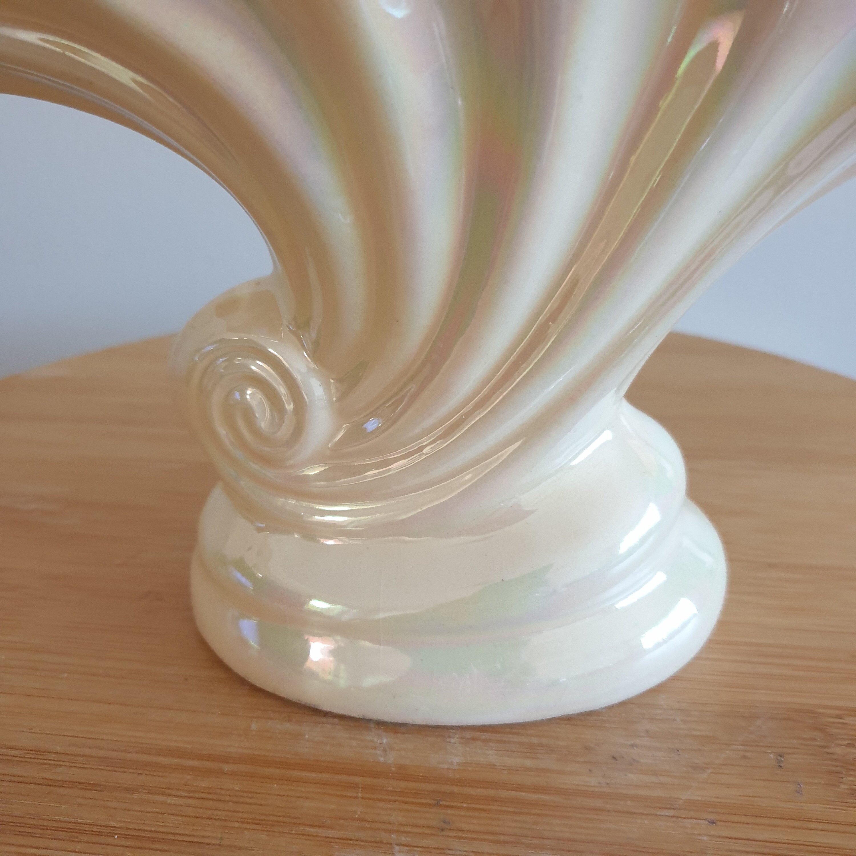 Vintage Ceramic Lustre Shell Vase. Retro Shell Vase. Etsy
