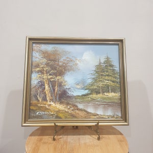 Vintage Original Landscape Oil Painting. Original Oil Painting On Canvas Signed K. STEVENS. Hand Painted Landscape Art. Wall Art. Unique