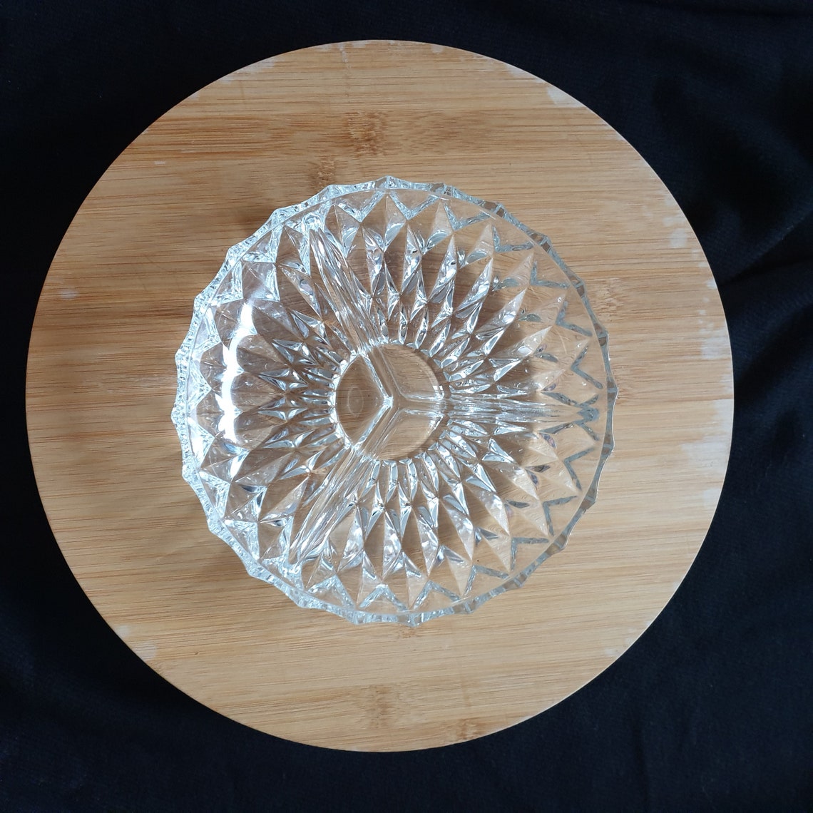 Vintage Crystal Glass Divided Serving Tray. Dessert Tray. Etsy.de