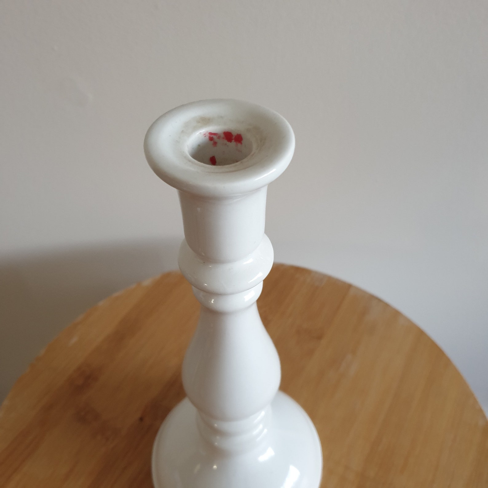Tall White Ceramic Candle Holder. Candlestick Holder. Etsy