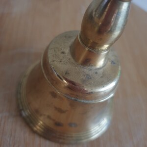 Vintage Brass Bell. Solid Brass Bell. Decorative Hand Brass Bell. Desk Bell. Gift. Unique bild 8