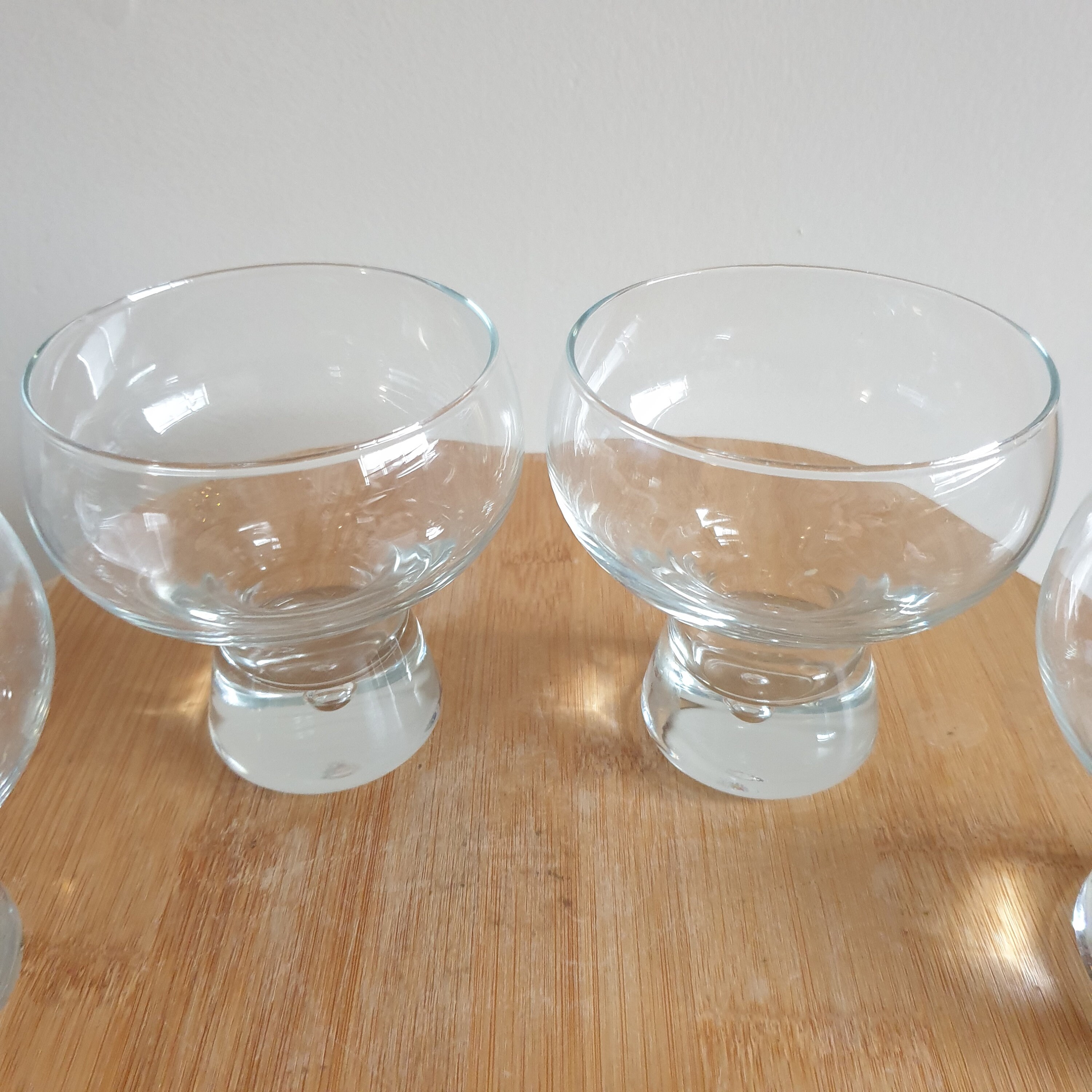 4 Extra Large Bubble Base Glasses. Crown Corning Regis Etsy
