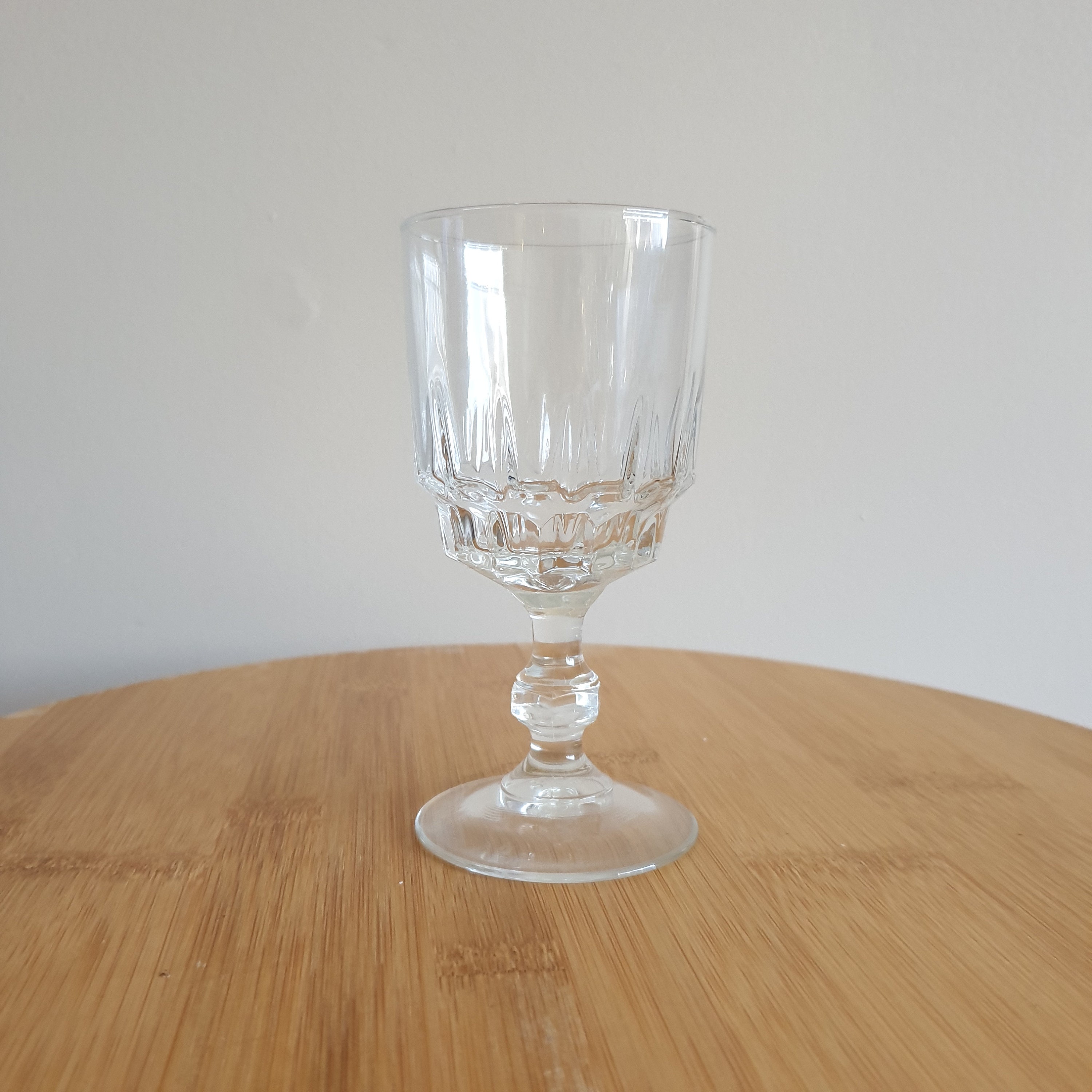 3 Small Vintage Crystal Pedestal/footed Glasses. Wine Glasses. Etsy UK