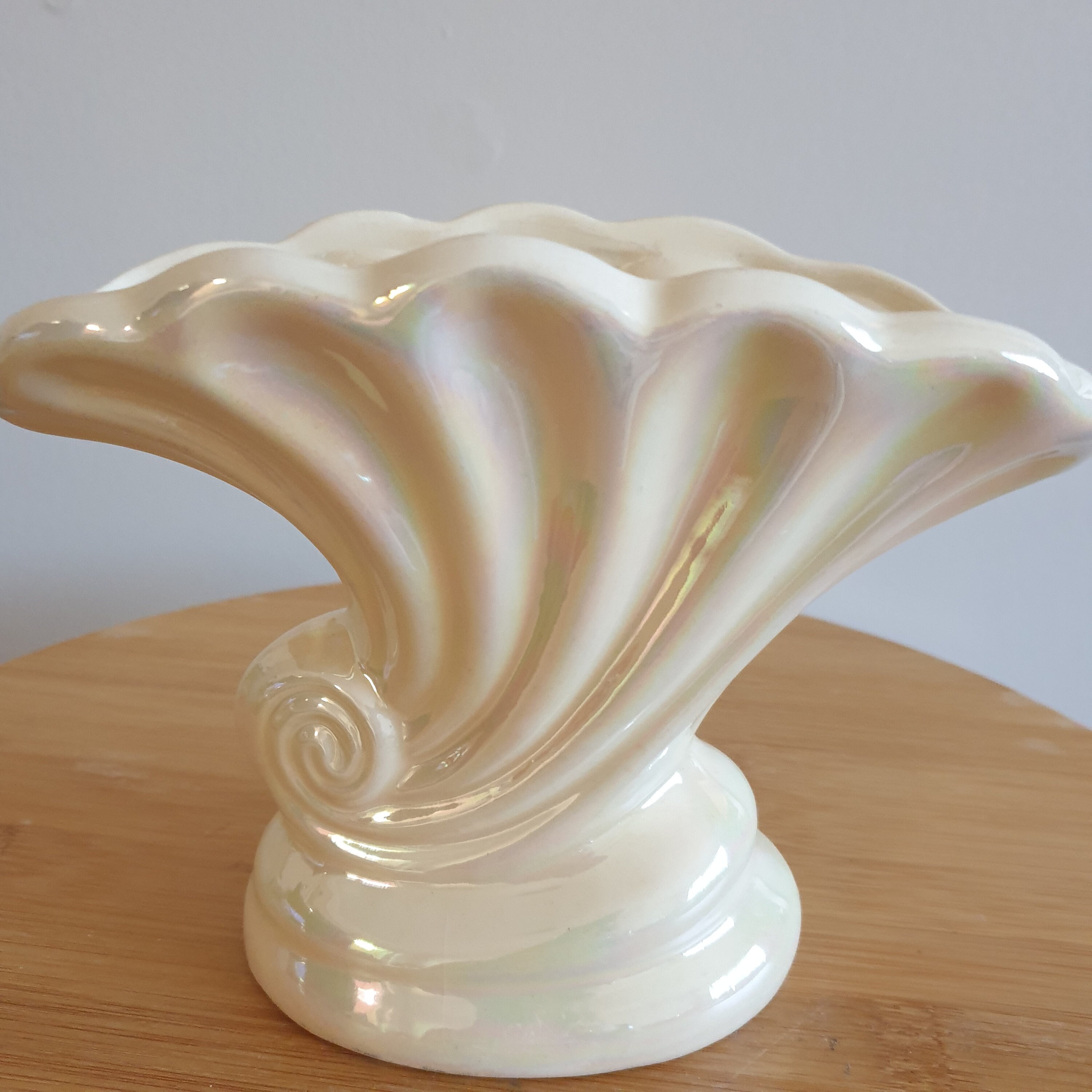 Vintage Ceramic Lustre Shell Vase. Retro Shell Vase. Etsy