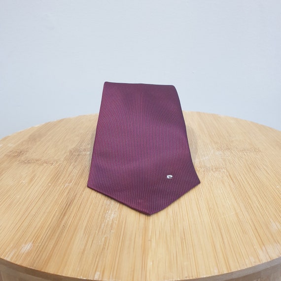 Vintage Pierre Cardin Maroon Tie. Retro Burgundy Pierre Cardin Necktie. Retro Designer Tie. Gift. Unique