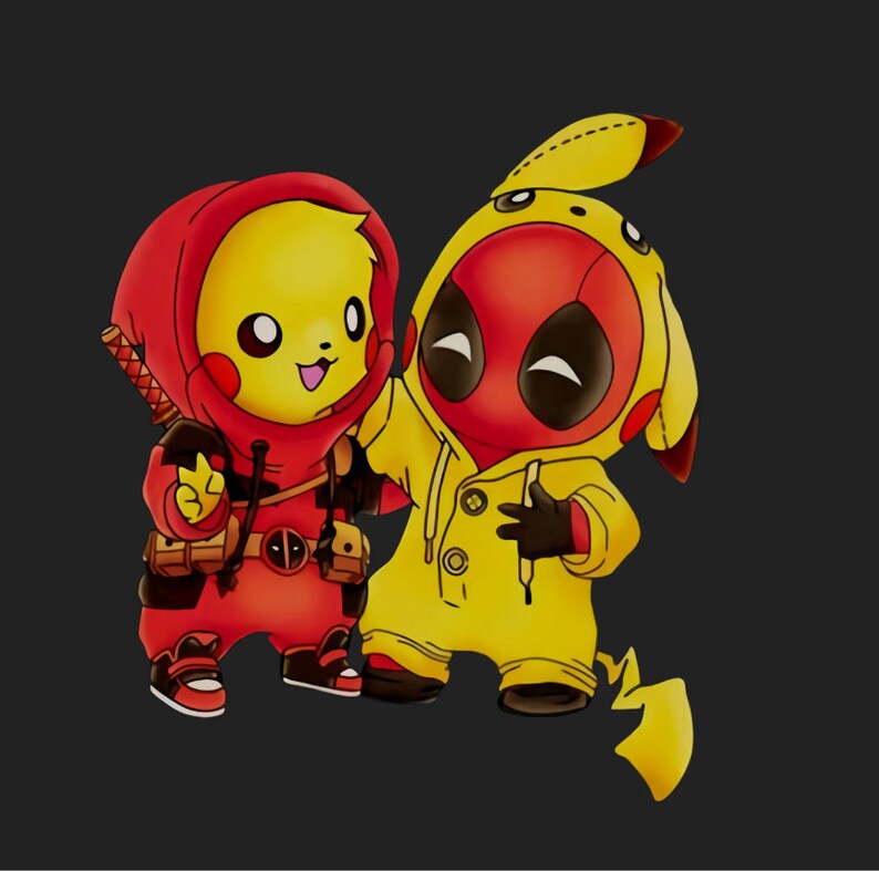 Pikachu deadpool PNG File Digital Download T Shirt | Etsy
