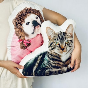 Gift For Cat Lover, Gift For Dog Lover, Custom Dog Pillow, Custom Cat Pillow, Pet Pillow, Pet Cushion, Pet Plushie, Pet Memorial Gift