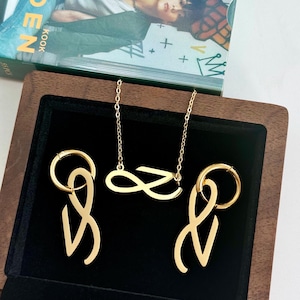 Jungkook Golden Necklace - Jungkook Golden Earrings - BTS