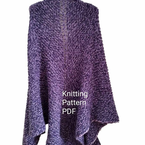 Outlander  Wrap Inspired Claire Fraser, PDF Knitting Pattern Claire's  Shawl Outlander Triangle Shawl, Chunky knitted shoulder wrap PATTERN