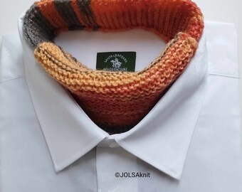 COLOURED Ascot Scarf for men Knit, mens bandana scarf, Neck stretchy scarf Boho scarf for mens Casual outfit Handknitted scarves Tie outland