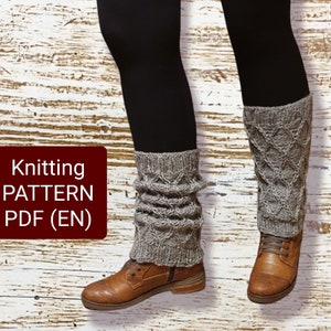 Unisex hand knitted leg warmers, Leg warmer pattern, Knitted leg warmers, Chunky knit Hand knit Easy tutorials, Fingerless gloves PDF Autumn