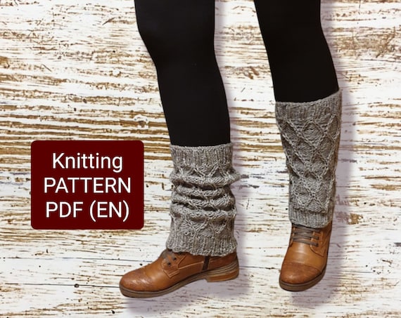 Unisex Hand Knitted Leg Warmers, Leg Warmer Pattern, Knitted Leg Warmers,  Chunky Knit Hand Knit Easy Tutorials, Fingerless Gloves PDF Autumn 