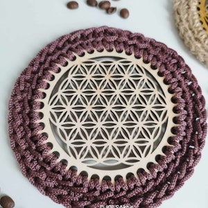 ProArts Fleur De Vie Coasters - Wooden Coasters - Set Of 6 - 10 X