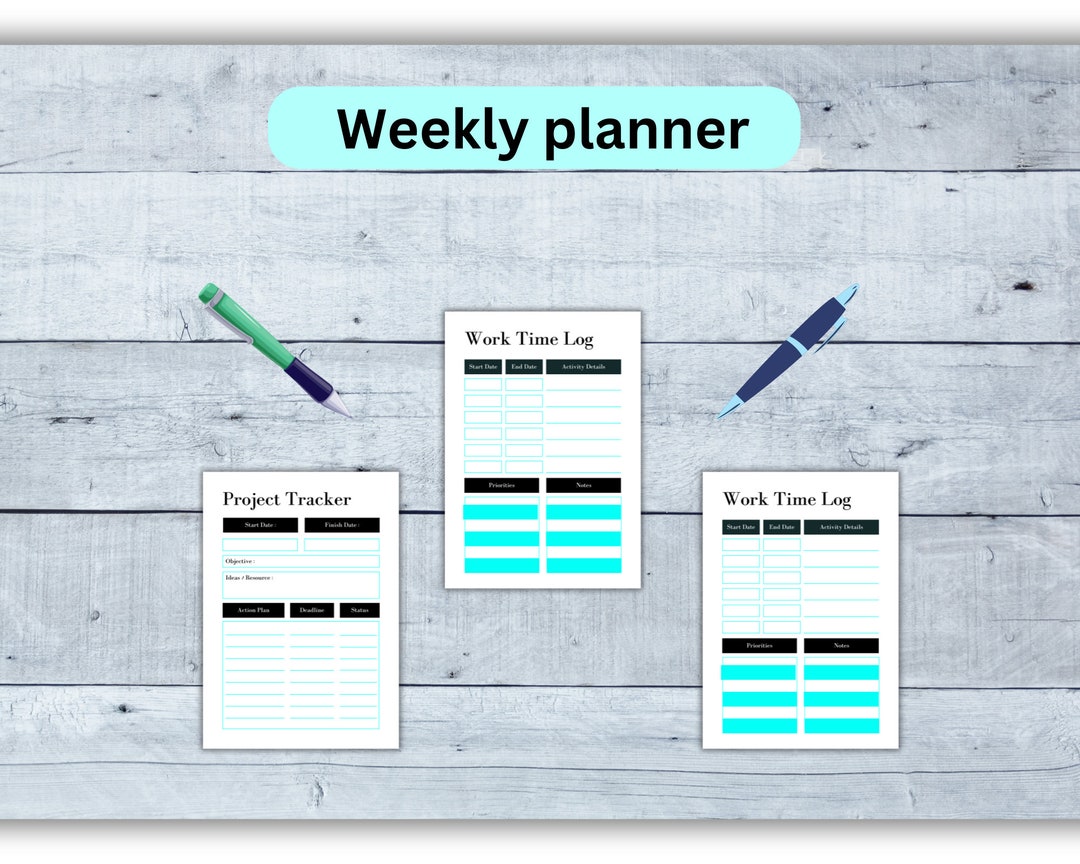 Printable Weekly Planner – Hourly Editable Organizer Template - Etsy