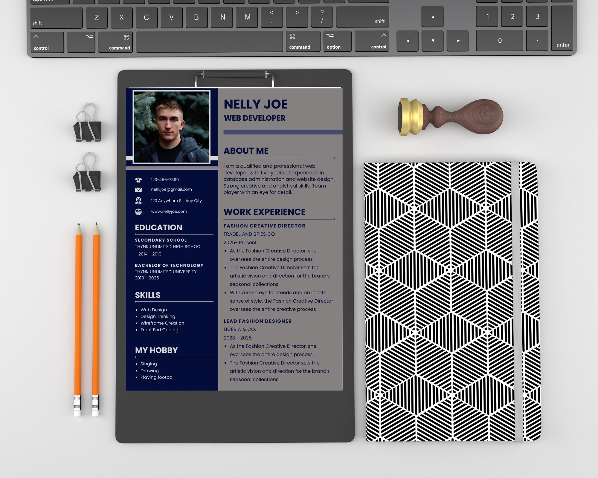 Creative Resume Template Word. CV Template Professional, Modern ...