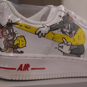Tom and Jerry Converse Tom and Jerry Hand Painted Shoes | Etsy Israel