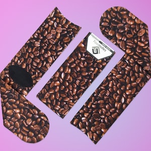 Coffee Beans Fun Novelty Crew Socks