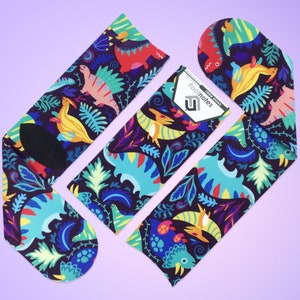 Dinosaurs Fun Novelty Crew Socks image 1