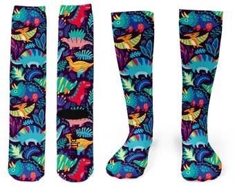 Dinosaurs Fun Novelty Knee Socks