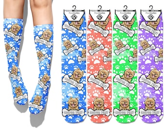 Personalized  Pomeranian Dog Socks Custom