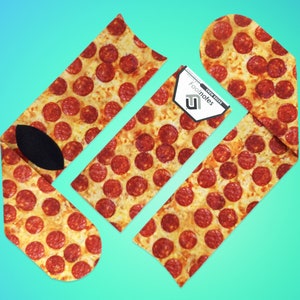 zodaca+4+pack+pizza+sock+in+pizza+box+funny+gag+gift for sale