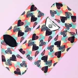 Valentine Hearts Novelty Crew Socks