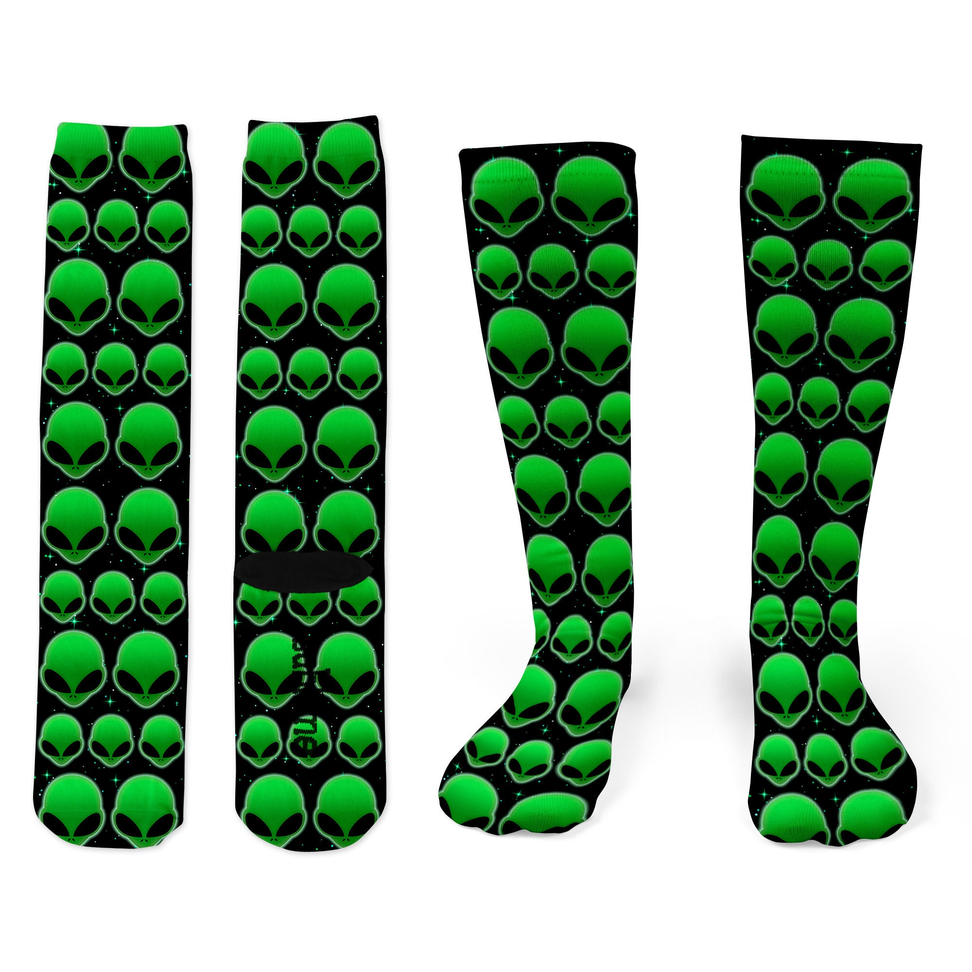 Aliens Novelty Fun Novelty Knee Socks Etsy Australia