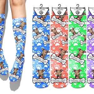 Personalized Greyhound Dog Socks Custom