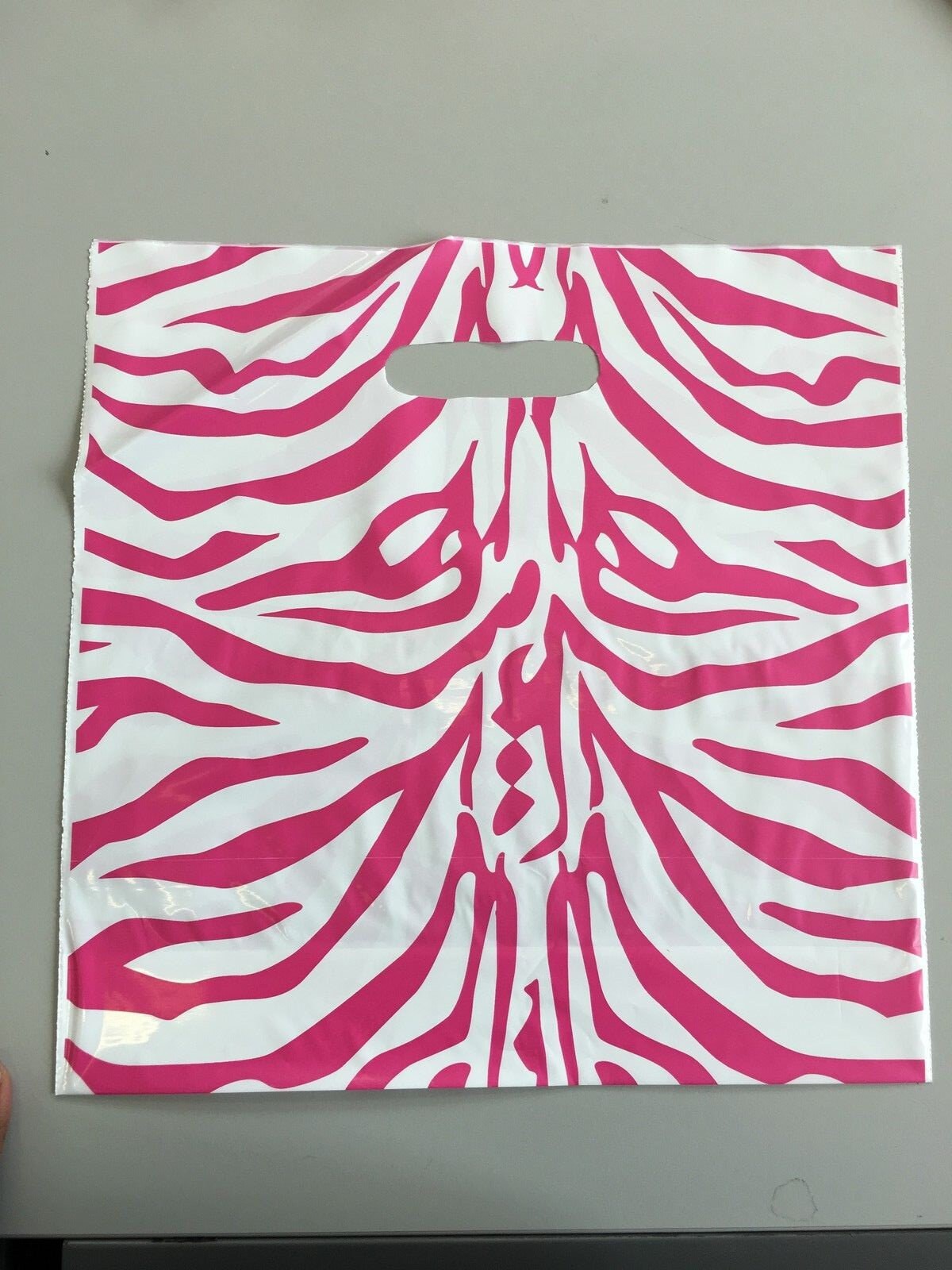 Samples of Zebra pink carrier bags 10x12x3Small Etsy