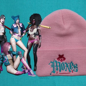Moxes Beanie | The Mox - Cyberpunk 2077 Inspired Embroidered Beanie, Video Game Embroidery
