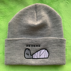 NEW Eraserhead Baby Embroidered Beanie, Weird baby embroidery