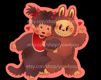 Pegatina MONCHHICHIBUBU de 3"