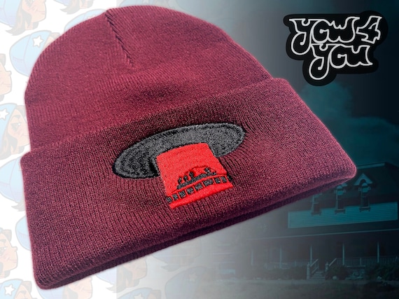 Jean Jacket's Blood Rain Beanie, NOPE Movie Inspired Embroidered Beanie | Horror Movie Embroidery